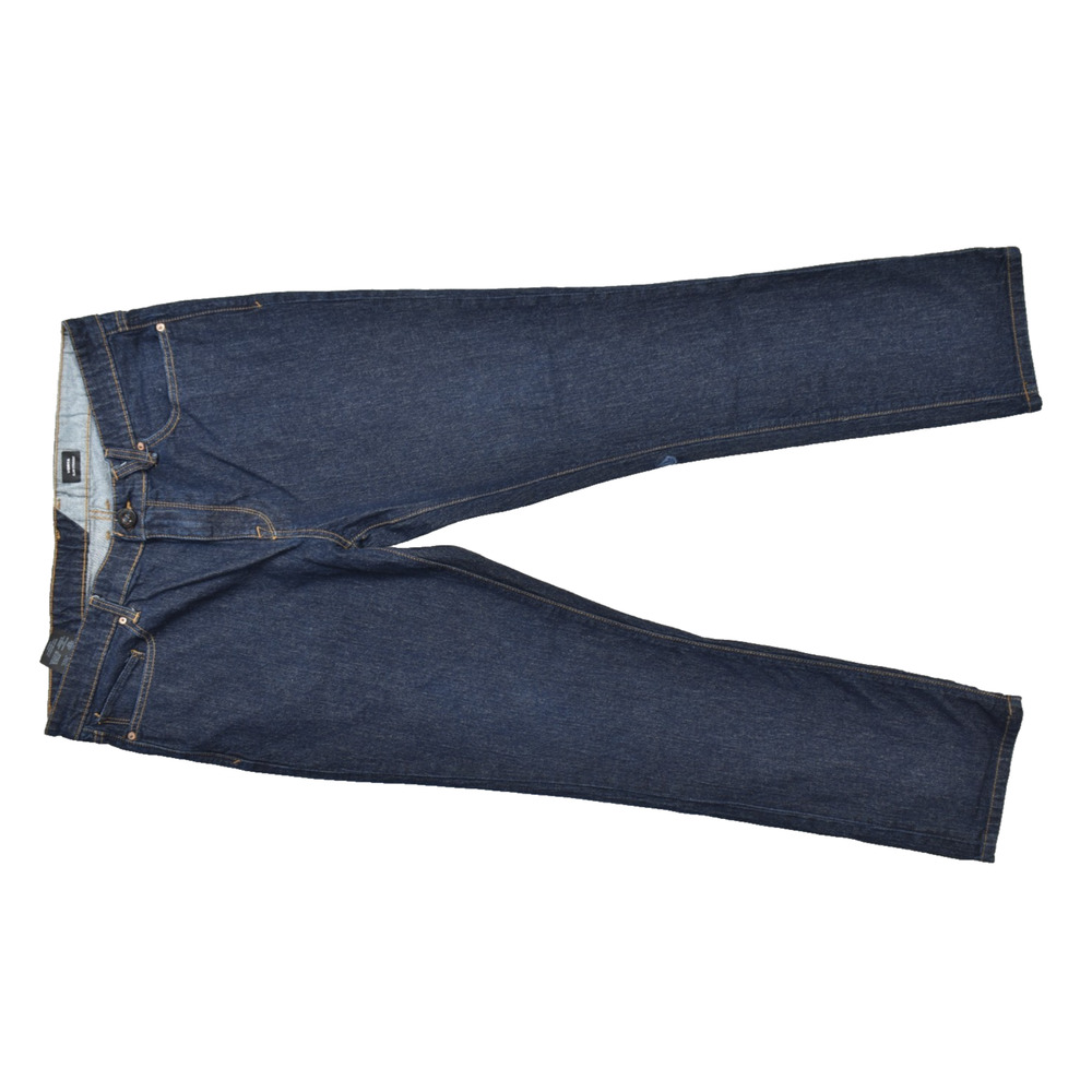 Volcom Vorta Slim Straight Jeans Mens 36x28 Dark Wash Indigo Denim Stretch